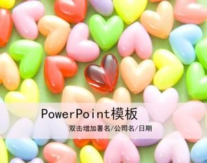 Colorful candy creative exquisite Valentine's Day PPT template
