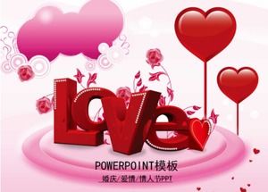 Любовь праздничное романтическое свадебное предложение на День святого Валентина шаблон PPT
