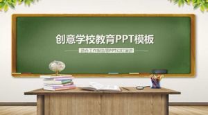 Plantilla PPT de resumen de trabajo de educación escolar fresca y creativa