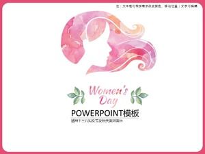 Șablon PPT proaspăt și elegant pentru Ziua Femeii