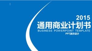 Template PPT laporan kerja umum bisnis sampul biru langit