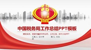 PPT-Vorlage für die Arbeitszusammenfassung des chinesischen Steuerbüros