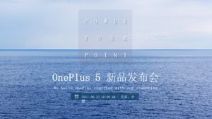 Plantilla ppt de lanzamiento de nuevo producto de teléfono móvil OnePlus5