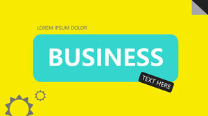 Vibrant and refreshing blue and yellow simple business universal ppt template