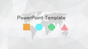 World map cover fresh and simple boutique PPT template