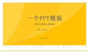 Modelo PPT de aula de palestra de capa minimalista amarela dourada
