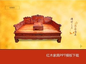 Nice mahogany furniture PowerPoint Template
