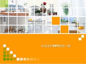 Moda turuncu ev PowerPoint sunum şablonları