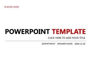 White and red simple European fashion corporate PPT template