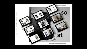 Brochure d'exposition de photographie brochure thème ppt modèle