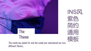 INS style purple simple universal ppt template
