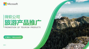 Ochrona środowiska zielona świeża promocja produktu turystycznego ogólny szablon ppt