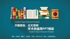 Cartoon book cover debriefing report report PPT template