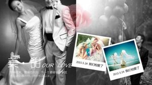 Romantic and beautiful wedding PPT template