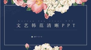 Modelli PPT letterari per fan coreani freschi di boutique