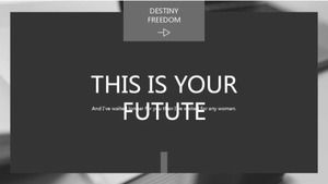 Black and white literary and elegant creative design PPT template