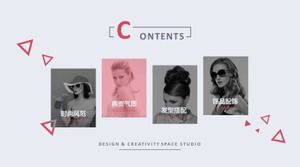 Fashion women magazine cover industry PPT template