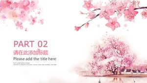 Ten Miles of Peach Blossom Art and Aesthetic Boutique PPT Templates