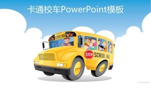 Modelo de ppt de ônibus escolar de desenho animado