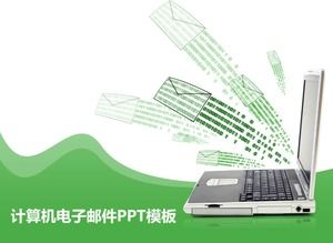 PPT-Vorlagen für Computer-E-Mail-Hintergrundtechnologie