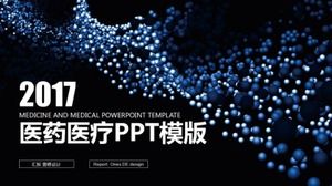 Exquisite blaue ppt-Vorlage für die Forschung zu medizinischen Themen für Wissenschaft und Technologie