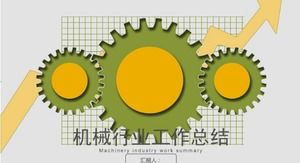 Fresh and simple gear machinery work report PPT template