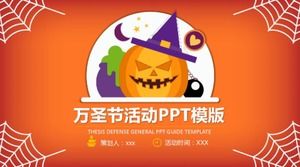 Orange Mode kleine frische PPT-Vorlage für die Planung von Halloween-Events