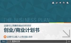 Dunkelblaue einfache Atmosphäre Business General Business Plan PPT-Vorlage