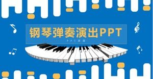 Modelo de ppt desempenho de piano criativo minimalista moderno requintado azul
