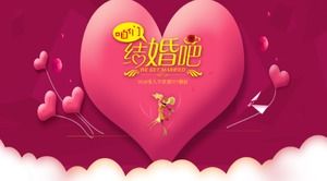 Template ppt proposal Tanabata Valentine yang indah dan romantis