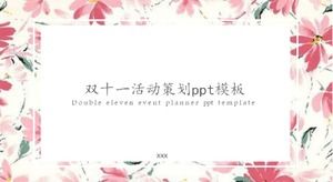 Fresh and beautiful flowers double eleven event planning ppt template