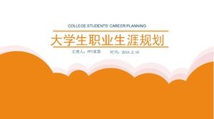 Modelo de ppt de planejamento de carreira de estudante universitário laranja estilo empresarial simples