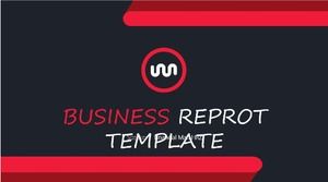 Black and red simple atmosphere stylish business report PPT template