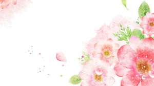 Bright watercolor flowers PPT background picture