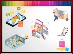 6 e-commerce shopping theme PPT vignettes