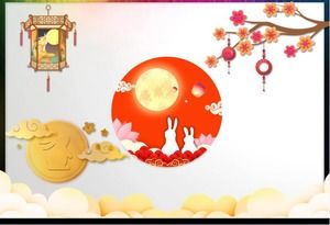 Lantern Xiangyun Moon Jade Rabbit เทศกาลไหว้พระจันทร์วัสดุ PPT