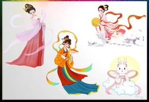 Four Chang'e and Yutu Mid-Autumn Festival PPT materials