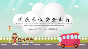 Cartoon Eleven National Day Holiday Safe Travel PPT Download
