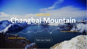 Fresh and concise atmosphere Changbai Mountain scenery ppt template