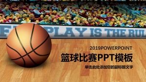 Atmosphärische einfache kreative Basketballsport-ppt-Vorlage