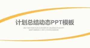 Gelbe dynamische prägnante Arbeitszusammenfassung PPT-Vorlage