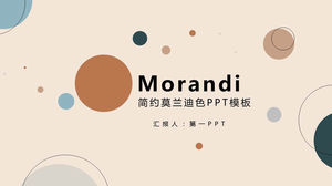 Șablon PPT de fundal cu puncte Morandi, simplu și la modă