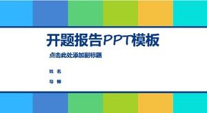 Modelo PPT de relatório de abertura de estudante graduado com cores frescas e elegantes