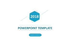 Blue fresh and elegant general concise ppt template