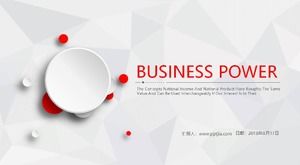 White simple micro three-dimensional business general ppt template