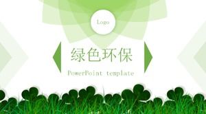 Proteção ambiental verde ppt template_simples e refrescante
