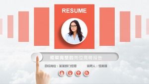 Orange concise personal job application resume job competition ppt template