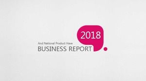 Simple and exquisite atmosphere business report ppt template