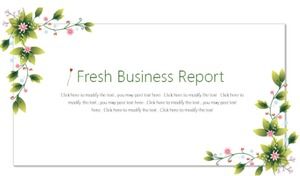 Small fresh green concise report ppt template