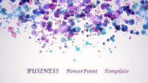 Șablon ppt de rezumat al lucrării cu cerneală creativă acuarelă violet